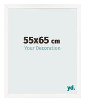 Bilderrahmen 55x65 cm Weiss Hochglanz MDF Bologna Vorne Messe | Yourdecoration.de
