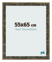Bilderrahmen 55x65cm Blau Gold Meliert MDF Pisa Vorne Messe | Yourdecoration.de