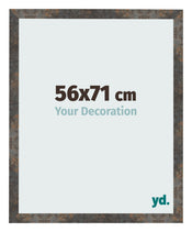 Bilderrahmen 56x71 cm Oxidiertes Metall MDF Bologna Vorne Messe | Yourdecoration.de