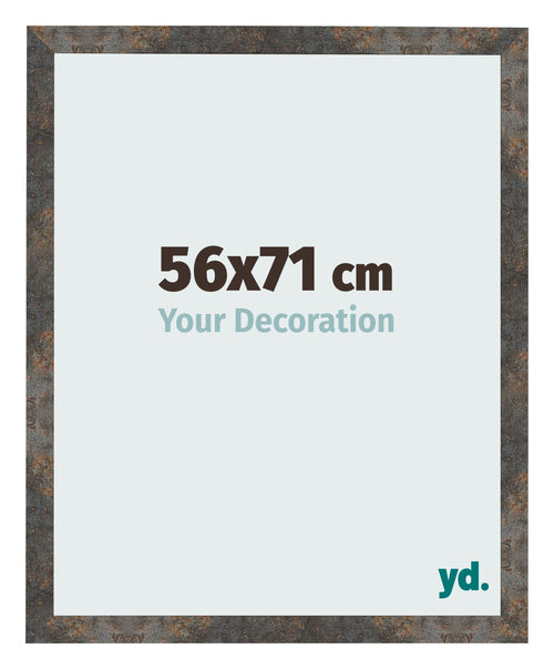 Bilderrahmen 56x71 cm Oxidiertes Metall MDF Bologna Vorne Messe | Yourdecoration.de