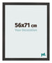 Bilderrahmen 56x71 cm Schwarz Matt MDF Bologna Vorne Messe | Yourdecoration.de