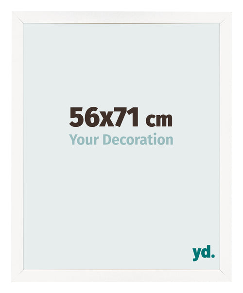 Bilderrahmen 56x71 cm Weiss Hochglanz MDF Bologna Vorne Messe | Yourdecoration.de