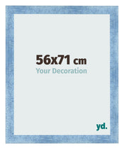 Bilderrahmen 56x71cm Hellblau Gewischt MDF Pisa Vorne Messe | Yourdecoration.de