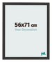 Bilderrahmen 56x71cm Schwarz Gemasert MDF Bologna Vorne Messe | Yourdecoration.de
