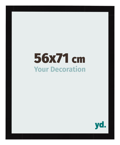 Bilderrahmen 56x71cm Schwarz Hochglanz MDF Bologna Vorne Messe | Yourdecoration.de