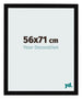 Bilderrahmen 56x71cm Schwarz Hochglanz MDF Bologna Vorne Messe | Yourdecoration.de