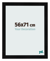 Bilderrahmen 56x71cm Schwarz Silber Poliert MDF Pisa Vorne Messe | Yourdecoration.de