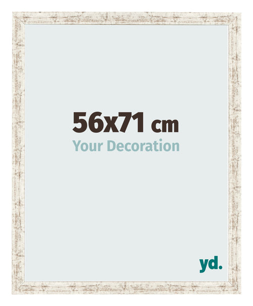 Bilderrahmen 56x71cm Weiß Vintage MDF Bologna Vorne Messe | Yourdecoration.de