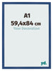 Bilderrahmen 59 4x84 cm A1 Dunkelblau MDF Bologna Vorne Messe | Yourdecoration.de