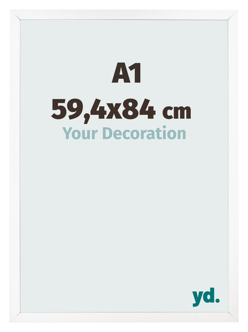 Bilderrahmen 59 4x84 cm A1 Weiss Matt MDF Bologna Vorne Messe | Yourdecoration.de