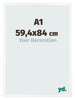Bilderrahmen 59 4x84 cm A1 Weiss Matt MDF Bologna Vorne Messe | Yourdecoration.de