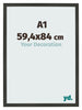Bilderrahmen 59 4x84cm A1 Antrazit MDF Bologna Vorne Messe | Yourdecoration.de