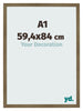 Bilderrahmen 59 4x84cm A1 Bronze Dekor MDF Bologna Vorne Messe | Yourdecoration.de