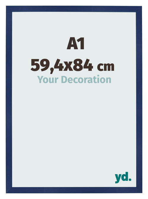 Bilderrahmen 59 4x84cm A1 Dunkelblau Gewischt MDF Bologna Vorne Messe | Yourdecoration.de