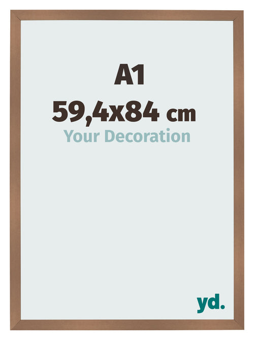 Bilderrahmen 59 4x84cm A1 Kupfer Dekor MDF Bologna Vorne Messe | Yourdecoration.de