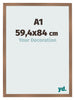 Bilderrahmen 59 4x84cm A1 Kupfer Dekor MDF Bologna Vorne Messe | Yourdecoration.de