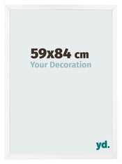 Bilderrahmen 59x84 cm Weiss Hochglanz MDF Bologna Vorne Messe | Yourdecoration.de