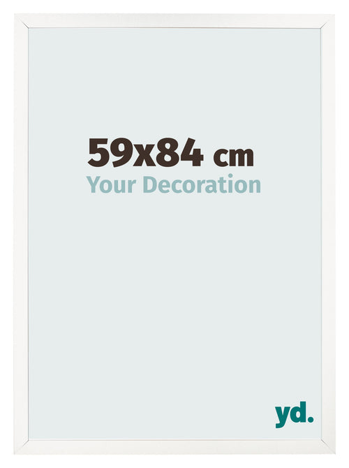 Bilderrahmen 59x84 cm Weiss Hochglanz MDF Bologna Vorne Messe | Yourdecoration.de