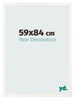 Bilderrahmen 59x84 cm Weiss Hochglanz MDF Bologna Vorne Messe | Yourdecoration.de