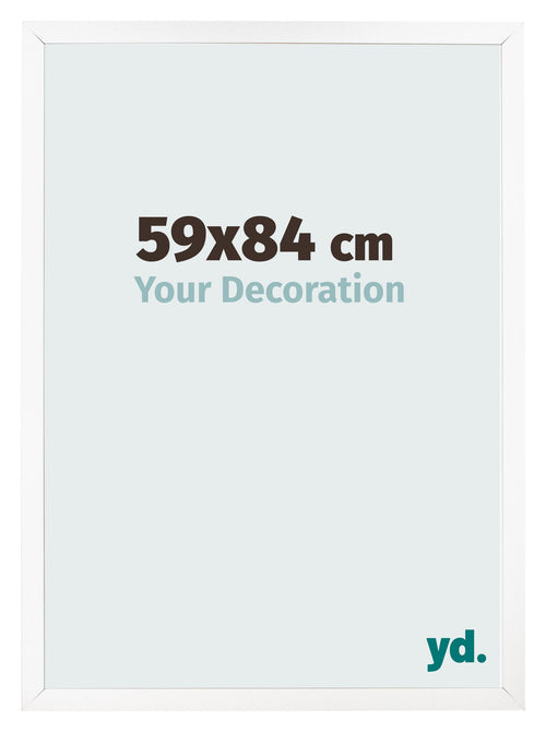 Bilderrahmen 59x84 cm Weiss Matt MDF Bologna Vorne Messe | Yourdecoration.de
