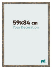 Bilderrahmen 59x84cm Blau Gold Meliert MDF Bologna Vorne Messe | Yourdecoration.de