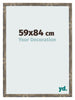 Bilderrahmen 59x84cm Blau Gold Meliert MDF Bologna Vorne Messe | Yourdecoration.de
