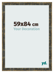Bilderrahmen 59x84cm Blau Gold Meliert MDF Pisa Vorne Messe | Yourdecoration.de