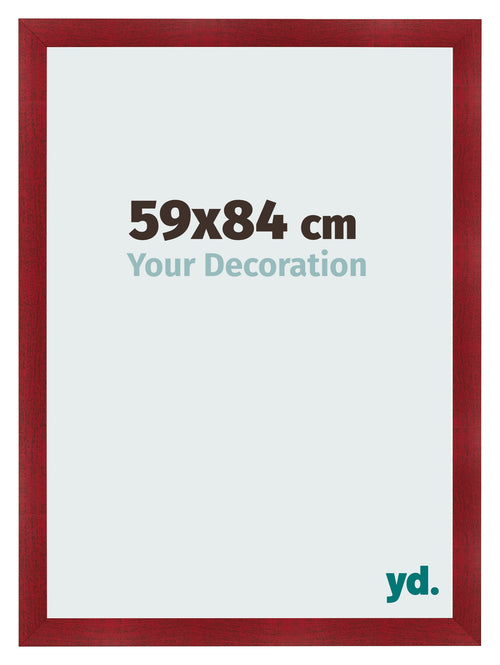 Bilderrahmen 59x84cm Weinrot Gewischt MDF Pisa Vorne Messe | Yourdecoration.de