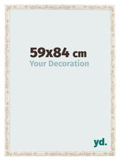 Bilderrahmen 59x84cm Weiß Vintage MDF Bologna Vorne Messe | Yourdecoration.de