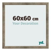 Bilderrahmen 60x60 cm Metall Vintage MDF Bologna Vorne Messe | Yourdecoration.de