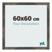 Bilderrahmen 60x60 cm Oxidiertes Metall MDF Bologna Vorne Messe | Yourdecoration.de