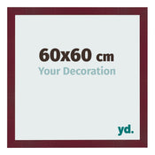 Bilderrahmen 60x60 cm Weinrot Gewischt MDF Bologna Vorne Messe | Yourdecoration.de
