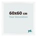 Bilderrahmen 60x60 cm Weiss Matt MDF Bologna Vorne Messe | Yourdecoration.de