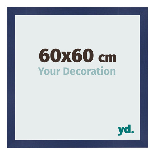 Bilderrahmen 60x60cm Dunkelblau Gewischt MDF Bologna Vorne Messe | Yourdecoration.de