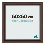 Bilderrahmen 60x60cm Eiche Dunkel MDF Lazio Vorne Messe | Yourdecoration.de