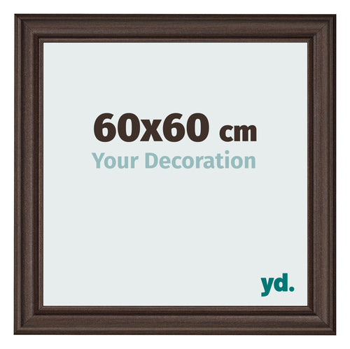 Bilderrahmen 60x60cm Eiche Dunkel MDF Lazio Vorne Messe | Yourdecoration.de