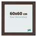 Bilderrahmen 60x60cm Eiche Dunkel MDF Lazio Vorne Messe | Yourdecoration.de