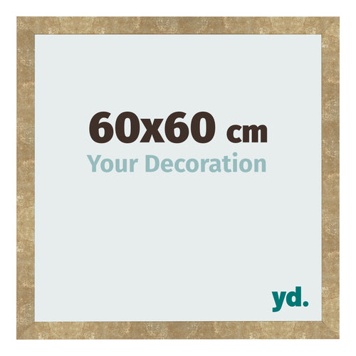Bilderrahmen 60x60cm Gold Antik MDF Bologna Vorne Messe | Yourdecoration.de