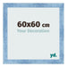 Bilderrahmen 60x60cm Hellblau Gewischt MDF Pisa Vorne Messe | Yourdecoration.de