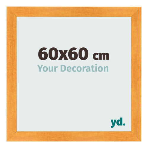 Bilderrahmen 60x60cm Orange MDF Pisa Vorne Messe | Yourdecoration.de