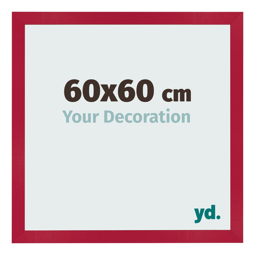 Bilderrahmen 60x60cm Rot MDF Bologna Vorne Messe | Yourdecoration.de