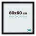 Bilderrahmen 60x60cm Schwarz Hochglanz MDF Bologna Vorne Messe | Yourdecoration.de