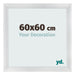 Bilderrahmen 60x60cm Silber Schwarz Gewischt MDF Pisa Vorne Messe | Yourdecoration.de