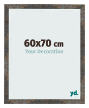 Bilderrahmen 60x70 cm Oxidiertes Metall MDF Bologna Vorne Messe | Yourdecoration.de