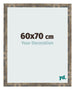 Bilderrahmen 60x70cm Blau Gold Meliert MDF Bologna Vorne Messe | Yourdecoration.de