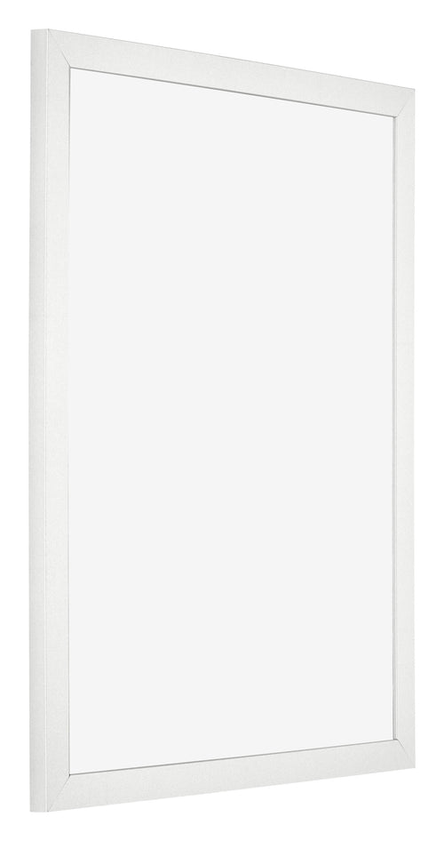 Bilderrahmen 60x70cm Weiss Hochglanz MDF Bologna Vorne Schrag | Yourdecoration.de