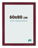 Bilderrahmen 60x80 cm Weinrot Gewischt MDF Bologna Vorne Messe | Yourdecoration.de