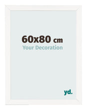 Bilderrahmen 60x80 cm Weiss Hochglanz MDF Bologna Vorne Messe | Yourdecoration.de