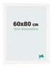 Bilderrahmen 60x80 cm Weiss Hochglanz MDF Bologna Vorne Messe | Yourdecoration.de