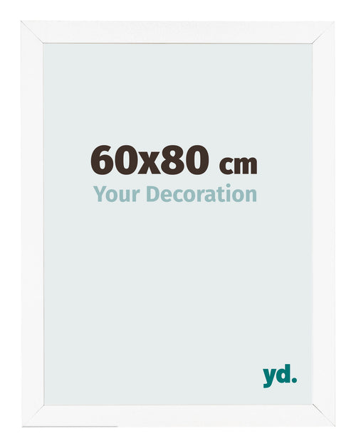 Bilderrahmen 60x80 cm Weiss Matt MDF Bologna Vorne Messe | Yourdecoration.de